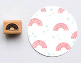 Stempel Regenbogen Perlenfischer